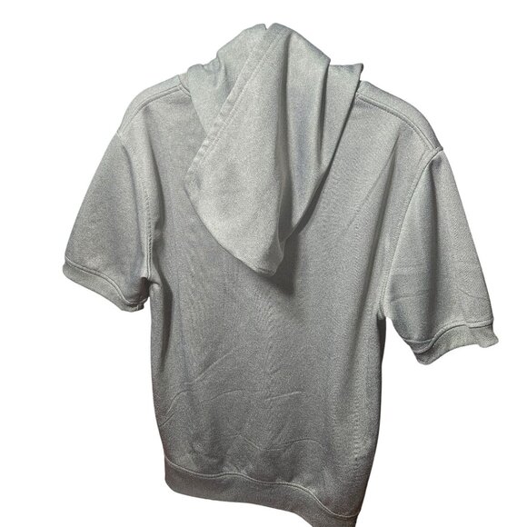 NBA Gray Short-Sleeve Hoodie Sweatshirt With Front Pocket For Men - Picture 5 of 8